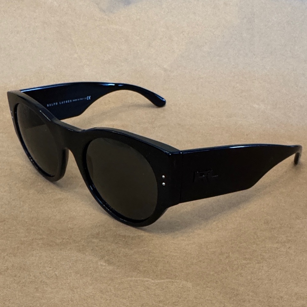Ralph Lauren Black Oversized Round Sunglasses